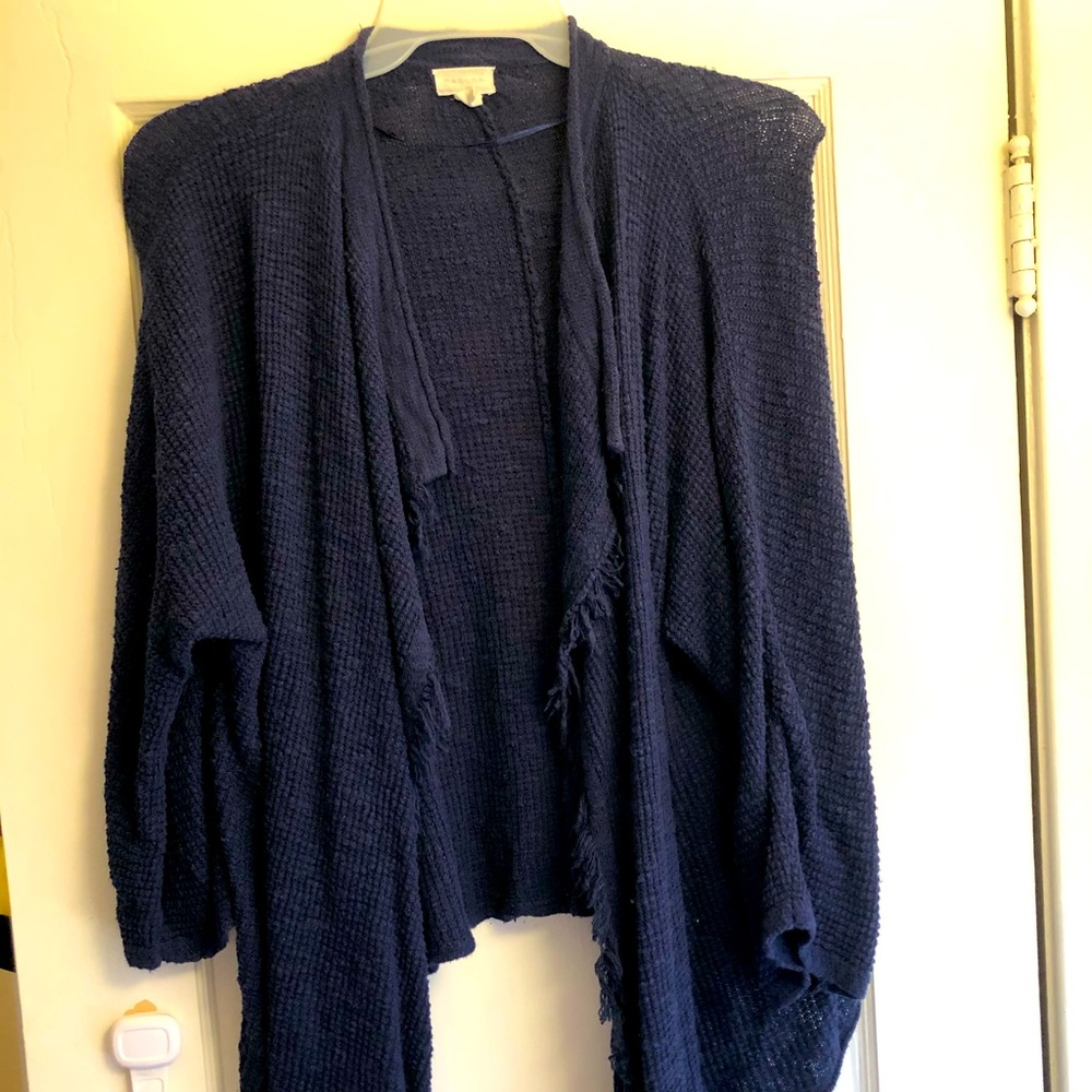 Caslon navy blue drape sweater